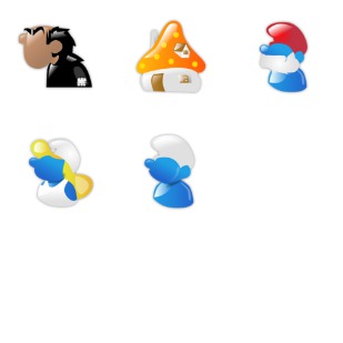 Smurf icon sets preview