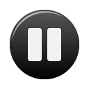 button, black, pause icon