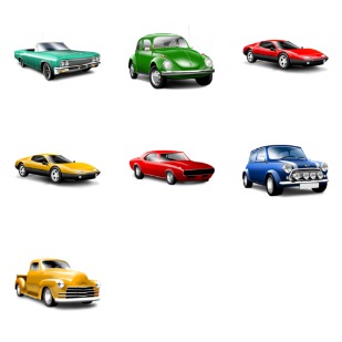 Classic Car icon sets preview