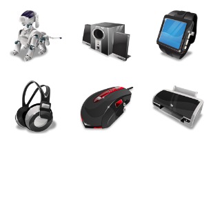 Computer Gadgets icon sets preview