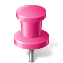 Map Marker Push Pin 2 Pink icon