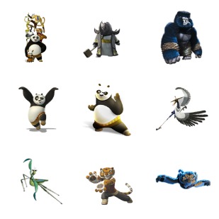 Kung Fu Panda icon sets preview