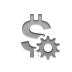 dollar, sign, gear, currency icon