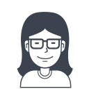 female, user, girl, person, glasses, avatar icon