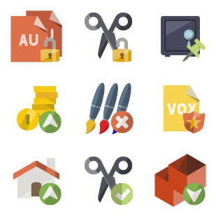 Flat Icons icon sets preview