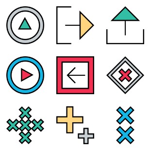 Abstract 7 Filled ! icon sets preview