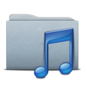 Folder Graphite Music icon