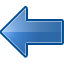 backward,arrow,blue icon