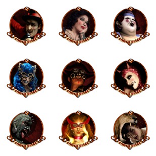 Circus DIvas icon sets preview