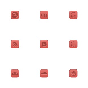 red social media icon sets preview