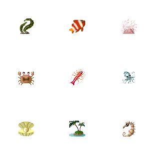 Sea icon sets preview