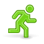 running, sign out, log out icon