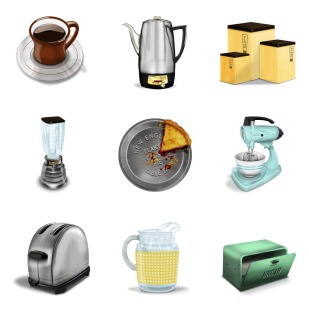 Vintage Kitchen icon sets preview