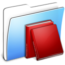 Aqua, Folder, Library, Smooth icon