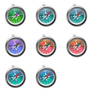 Safari multi-colours icon sets preview