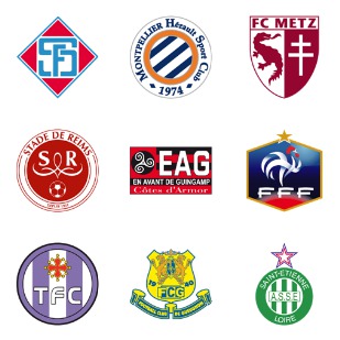 French Football Club icon sets preview