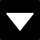Down triangular arrow button icon