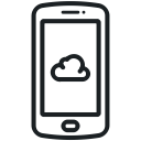 cloud, mobile, smart-phone icon
