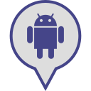 logo, android, social, media, pin icon