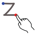 letter, stroke, uppercase, gestureworks, z icon