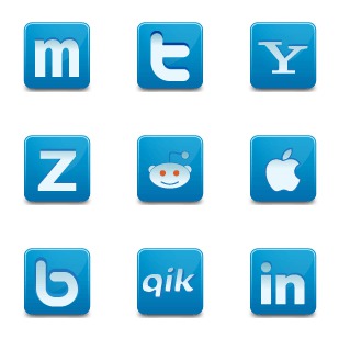 Social Media Network icon sets preview