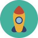 space, rocket icon