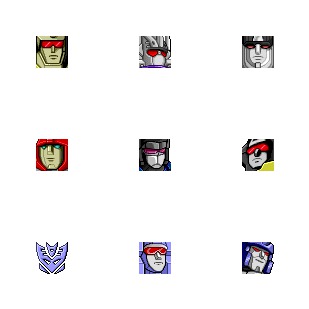 The Transformers icon sets preview
