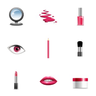 Cosmetics icon sets preview