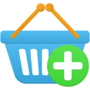Shopping basket add icon
