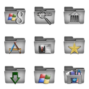 Steel System icon sets preview