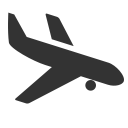 Transport airplane landing icon