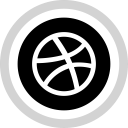 logo, social, media, dribbble icon