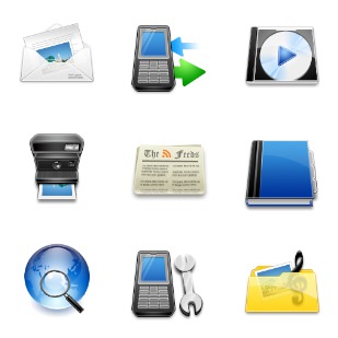 Mobile Phone icon sets preview