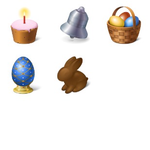Happy Easter icon sets preview