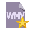 wmv, format, star, file icon