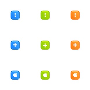 Colored Developers Button icon sets preview