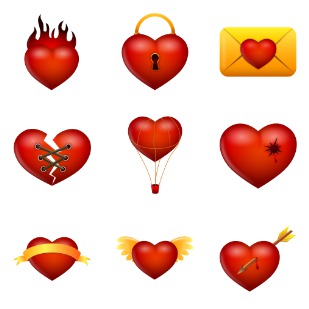Valentine Love Set icon sets preview