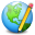 globe, edit icon