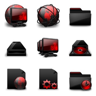 Red icon sets preview