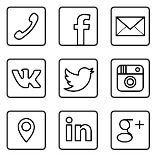 Rcons Social icon sets preview