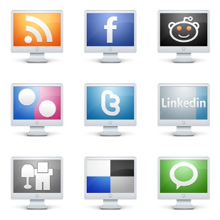 PC Social Media icon sets preview