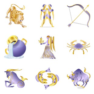 Zodiac icon sets preview