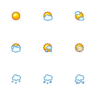 Weathy icon sets preview