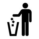 trash, bin, recycle, garbage icon
