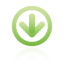 down, frame, green, navigation icon