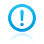 circle, blue, exclamation, frame icon