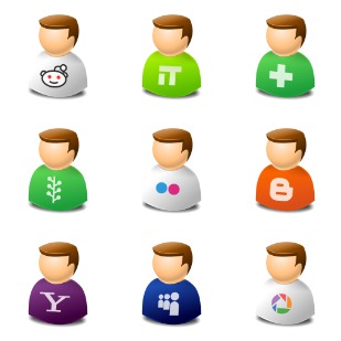 Social User icon sets preview