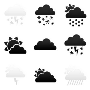 Plain Rain Weather Icons icon sets preview