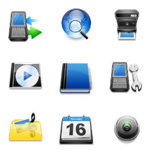 Mobile Phone icon sets preview