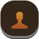 Contacts, Flat, Gold, Round icon